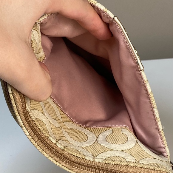 Coach Gold Metallic Signature Optic Art Swingpack Crossbody Bag 45536 - Picture 7 of 10